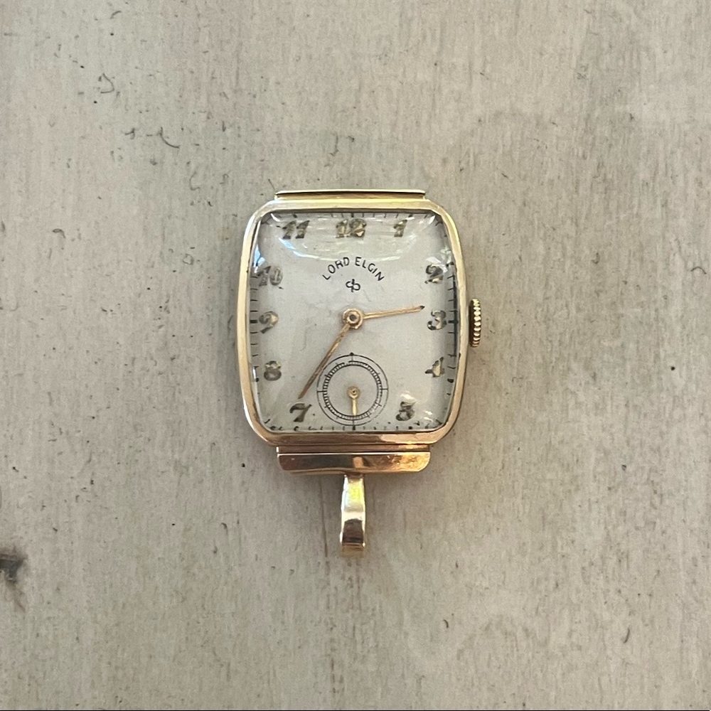 Vintage Lord Elgin 14K Gold Watch converted to pendant